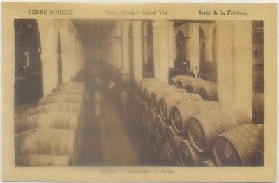 POSTAL ANTIGUA DE JEREZ. PEDRO DOMECQ. BODEGA. ALMACENADO DE COÑAC