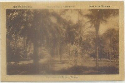 POSTAL ANTIGUA DE JEREZ. PEDRO DOMECQ. UNA VISTA DEL PARQUE DOMECQ