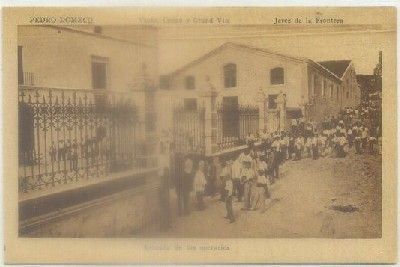 POSTAL ANTIGUA DE JEREZ. PEDRO DOMECQ. ENTRADA DE LOS OPERARIOS