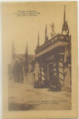 POSTAL ANTIGUA DE JEREZ. PEDRO DOMECQ. PUERTA DEL SAGRADO CORAZÓN