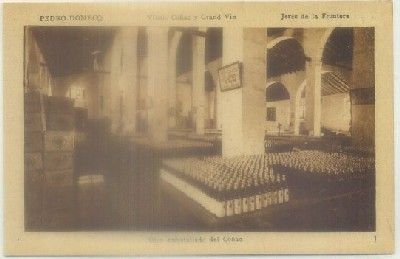POSTAL ANTIGUA DE JEREZ. PEDRO DOMECQ. OTRO EMBOTELLADO DEL COÑAC