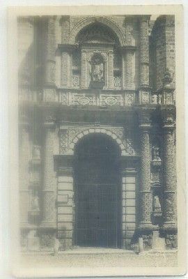 POSTAL ANTIGUA DE JEREZ. PORTADA DE LA IGLESIA SAN MIGUEL