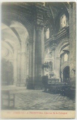POSTAL ANTIGUA DE JEREZ. INTERIOR DE LA COLEGIAL