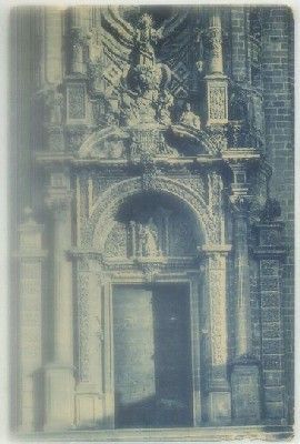 POSTAL ANTIGUA DE JEREZ. PORTADA PRINCIPAL DE LA COLEGIAL