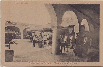 POSTAL ANTIGUA DE JEREZ. PEDRO DOMECQ. TRABAJADERO DE LA CASA