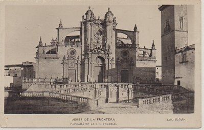POSTAL ANTIGUA DE JEREZ. FACHADA DE LA I.I. COLEGIAL