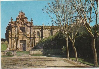 POSTAL DE JEREZ DE LA FRONTERA. LA CARTUJA. PORTADA DE LA IGLESIA