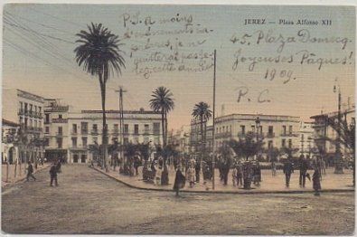 POSTAL ANTIGUA DE JEREZ DE LA FRONTERA. PLAZA DE ALFONSO Xll