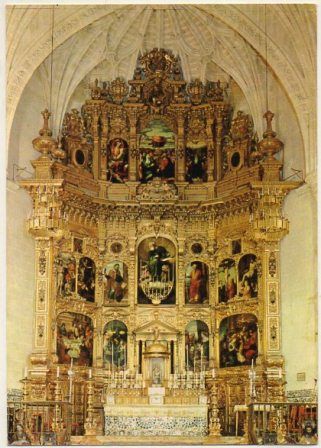 POSTAL  DE JEREZ DE LA FRONTERA. IGLESIA PARROQUIAL SAN MARCOS. ALTAR MAYOR