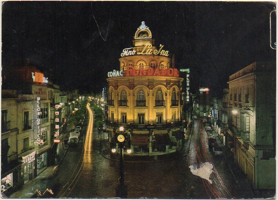 POSTAL DE JEREZ. CALLE JOSE ANTONIO Y SANTA MARIA