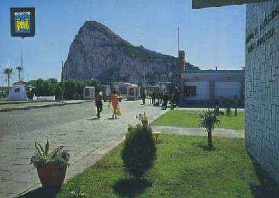 POSTAL DE LA LINEA DE LA CONCEPCION CADIZ  Nº 22 VISTA DEL PEÑON DE GIBRALTAR