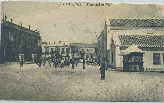 POSTAL ANTIGUA DE LA LINEA DE LA CONCEPCION. CADIZ. PLAZA ALFONSO Xlll Nº 5
