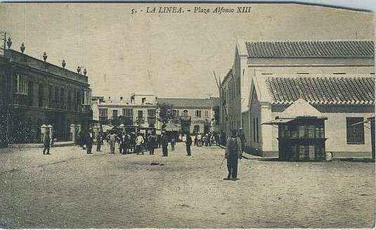 POSTAL ANTIGUA DE LA LINEA DE LA CONCEPCION. CADIZ. PLAZA ALFONSO Xlll Nº 5