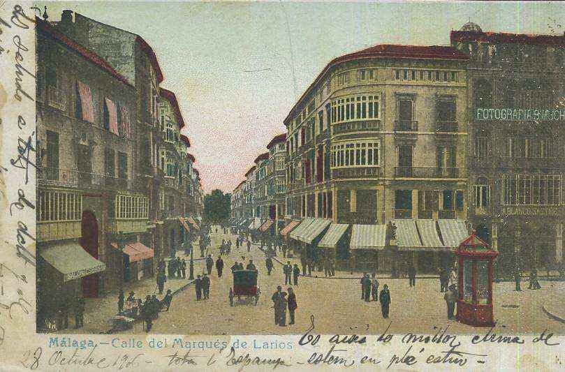 POSTAL ANTIGUA DE MALAGA CALLE DEL MARQUES DE LARIOS