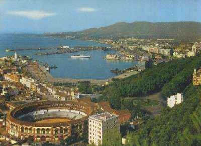 POSTAL DE MALAGA VISTA PARCIAL
