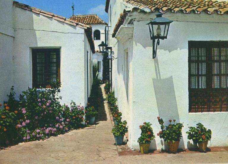 POSTAL DE MARBELLA.  MALAGA. HOTEL PUEBLO ANDALUZ
