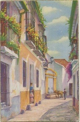 POSTAL DE MALAGA. CALLE TIPICA Nº 28