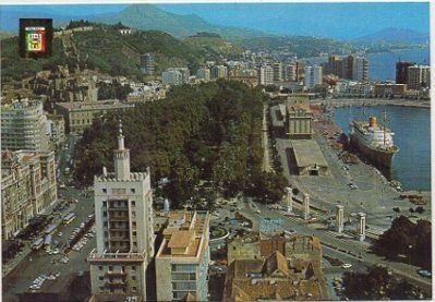 POSTAL DE MALAGA. VISTA PARCIAL AEREA Nº 86