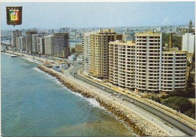 POSTAL DE MALAGA. VISTA AEREA DEL PASEO MARITIMO Nº 84