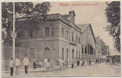 POSTAL ANTIGUA DE MALAGA. ESTACION DE FERRO CARRIL