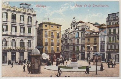 POSTAL ANTIGUA DE MALAGA. PLAZA DE LA CONSTITUCION