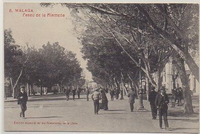 POSTAL ANTIGUA DE MALAGA. PASEO DE LA ALAMEDA. Nº 6