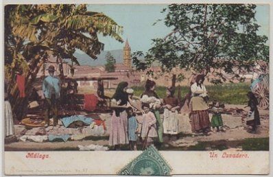 POSTAL ANTIGUA DE MALAGA. UN LAVADERO
