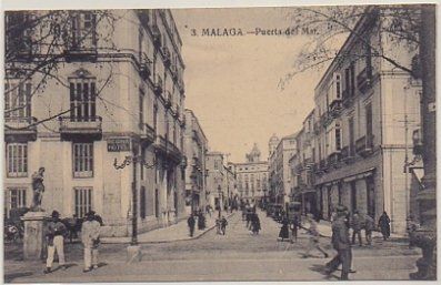 POSTAL ANTIGUA DE MALAGA. PUERTA DEL MAR