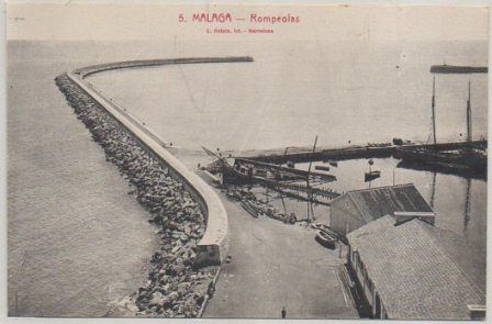 POSTAL DE MALAGA. ROMPEOLAS