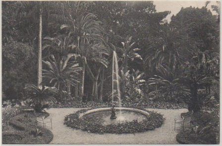 POSTAL DE MALAGA. JARDINES DE LA CONCEPCION. SURTIDOR