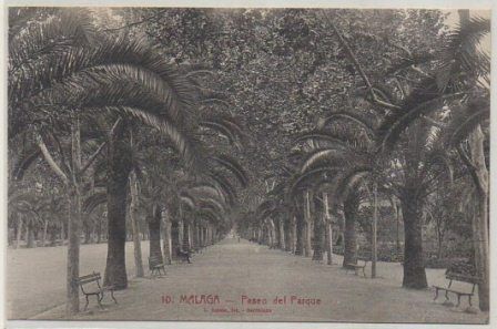 POSTAL DE MALAGA. PASEO DEL PARQUE