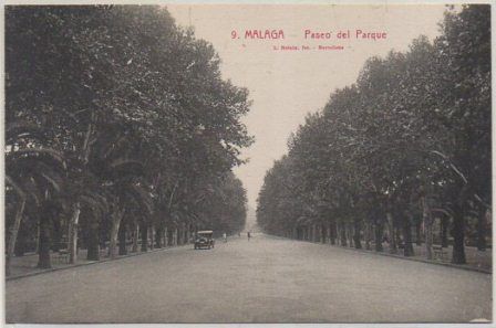 POSTAL DE MALAGA. PASEO DEL PARQUE