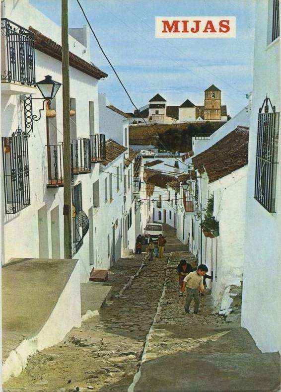 POSTAL DE MIJAS. MALAGA. CALLE TIPICA