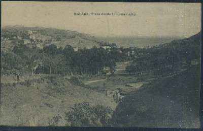 POSTAL ANTIGUA DE MALAGA VISTA DESDE LIMONAR ALTO