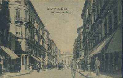POSTAL ANTIGUA DE MALAGA CALLE MARQUES DE LARIOS