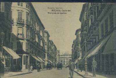 POSTAL ANTIGUA DE MALAGA CALLE MARQUES DE LARIOS