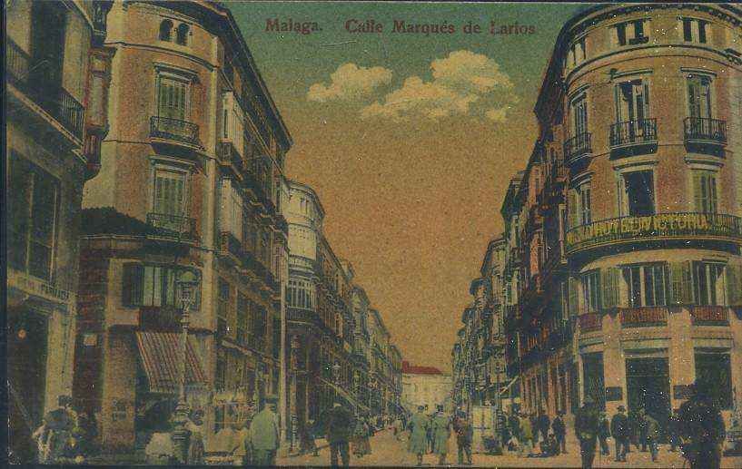 POSTAL ANTIGUA DE MALAGA CALLE MARQUES DE LARIOS