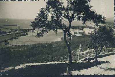 POSTAL DE MALAGA PUERTO DESDE GIBRALFARO