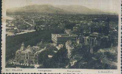 POSTAL DE MALAGA VISTA GENERAL Nº 202