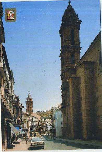 POSTAL DE MALAGA. ANTEQUERA. IGLESIA DE SAN AGUSTIN Y TORRE DE SAN SEBASTIAN