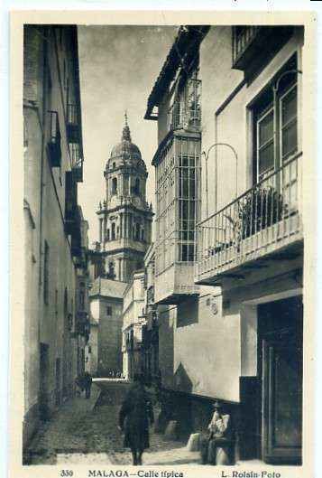 POSTAL ANTIGUA DE MALAGA - CALLE TIPICA