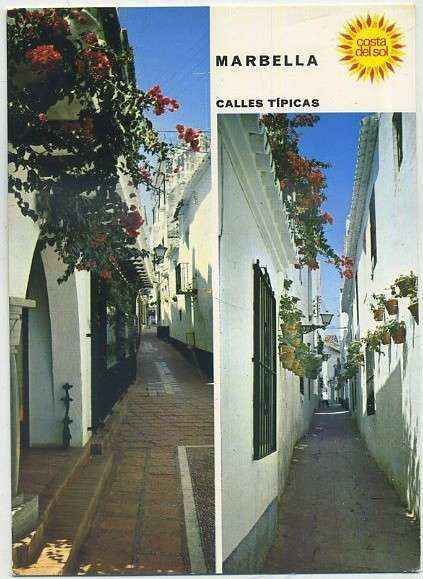 POSTAL MALAGA. MARBELLA. CALLES TIPICAS