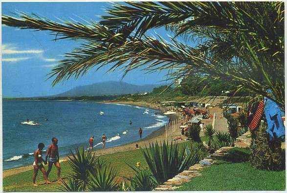 POSTAL MALAGA. MARBELLA. VISTA PARCIAL DE LA PLAYA Nº 1117