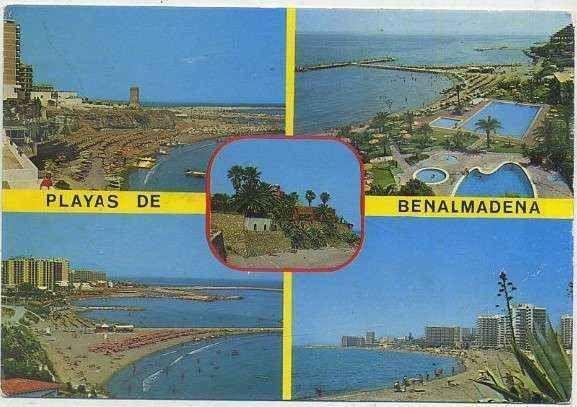 POSTAL MALAGA. BENALMADENA COSTA. VISTA DE ALGUNAS DE SUS PLAYAS Nº 555