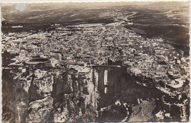 POSTAL DE RONDA. MALAGA. VISTA AEREA.