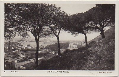 POSTAL ANTIGUA DE MALAGA. VISTA ARTISTICA Nº 6