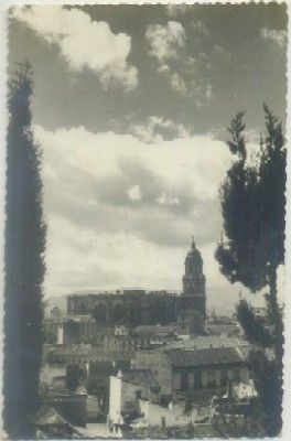 POSTAL DE MALAGA. LA CATEDRAL DESDE GIBRALFARO