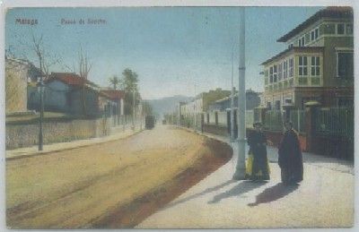 POSTAL ANTIGUA DE MALAGA. PASEO DE SANCHA