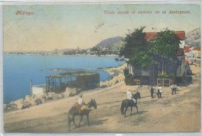 POSTAL ANTIGUA DE MALAGA. VISTA DESDE EL CAMINO DE LA DESVIACIÓN