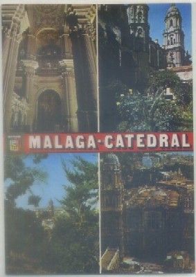 POSTAL DE MALAGA. LA CATEDRAL 4 VISTAS